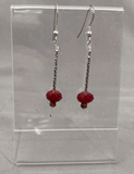 "Red Velvet" Czech Glass on Sterling Silver 