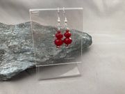 "Red Velvet" Czech Glass w Sterling Silver 