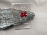 "Red Velvet" Czech Glass w Sterling Silver 