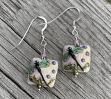 Handmade Lampwork Glass - Dragonfly w Green Wings