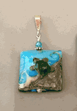 Handmade Lampwork Glass - Sea Turtle - Square