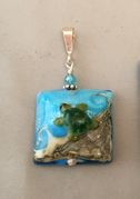 Handmade Lampwork Glass - Sea Turtle - Square
