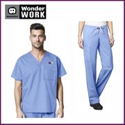 100-500C- Unisex Ceil Blue WonderWork Scrub Set