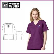 101e- Women's Eggplant V-Neck Top