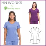 2525- HH Works, Women's Mock Wrap Top