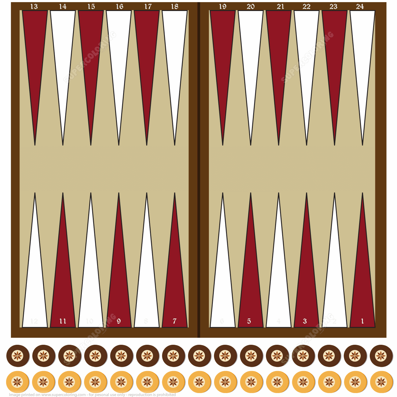 Backgammon Board Game