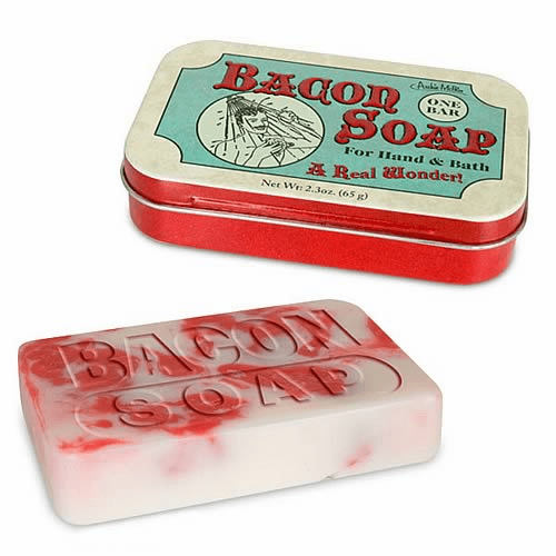 Bacon Soap in tin container