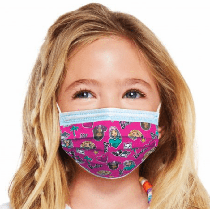 Barbie Childrens Face Masks 3-pack