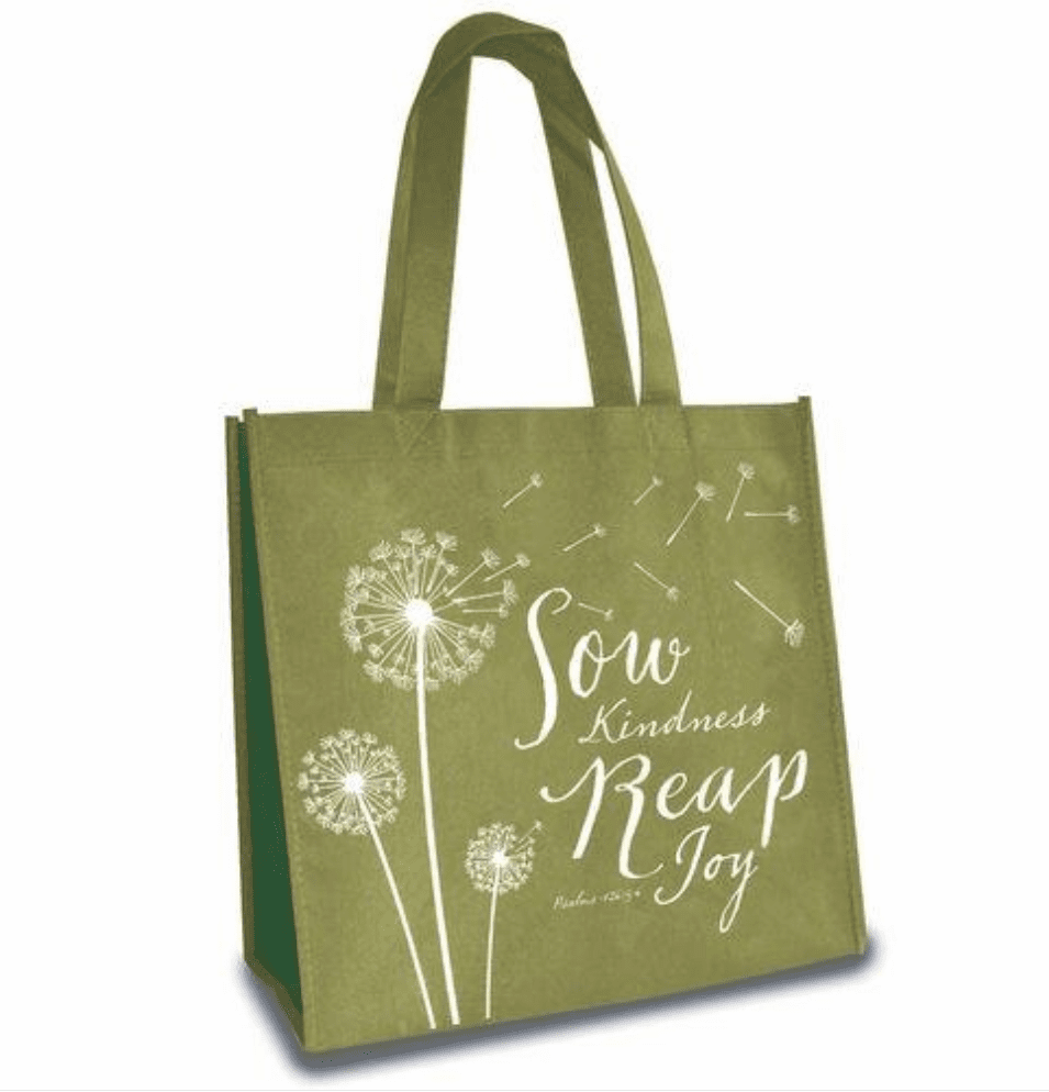 Eco Tote: Olive Green: Sow Kindness Reap Joy
