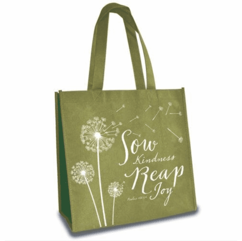 Eco Tote: Olive Green: Sow Kindness Reap Joy