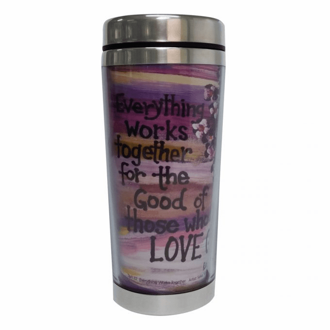 Everything works for those who love God Travel Mug