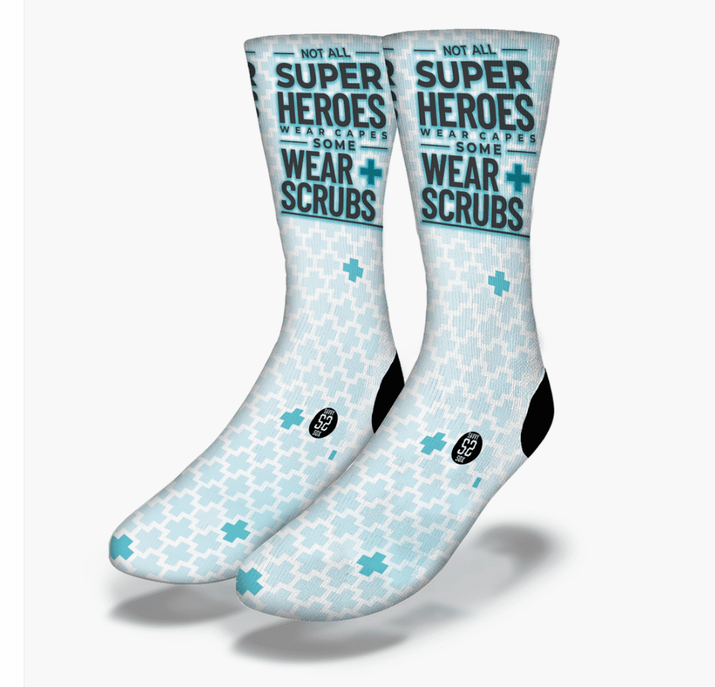 Heroes Wear Medical Scrubs Socks