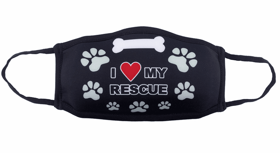 I Love My Rescue Comfort Face Mask