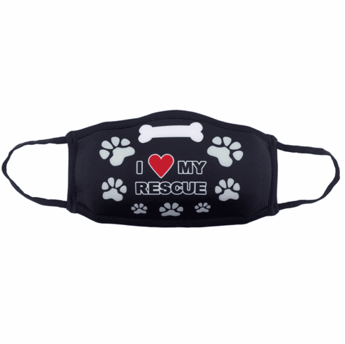 I Love My Rescue Comfort Face Mask
