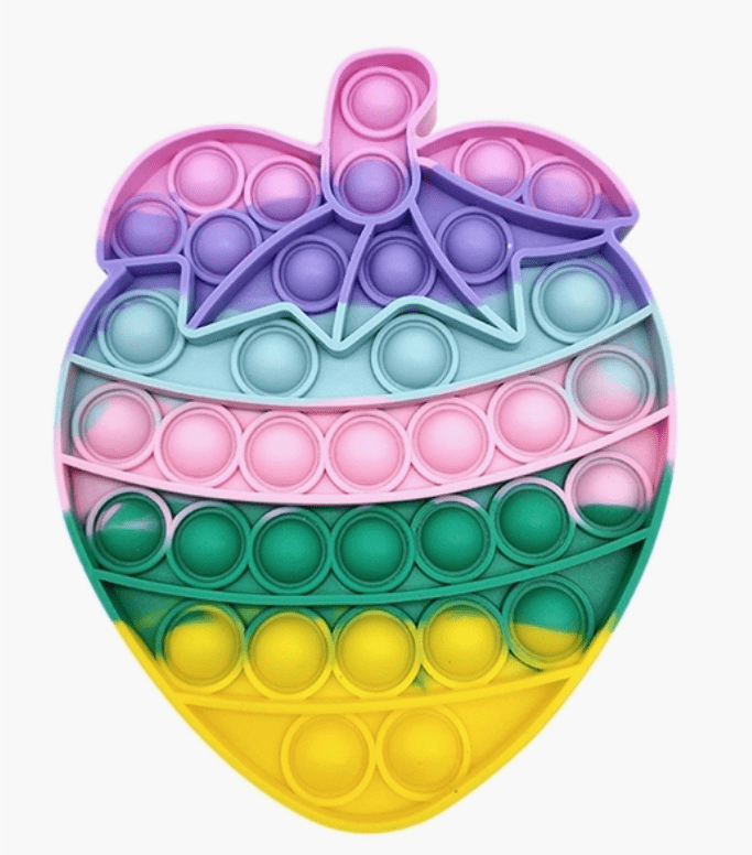 Multi Color Strawberry Bubble Push Pop Sensory Fidget Toy