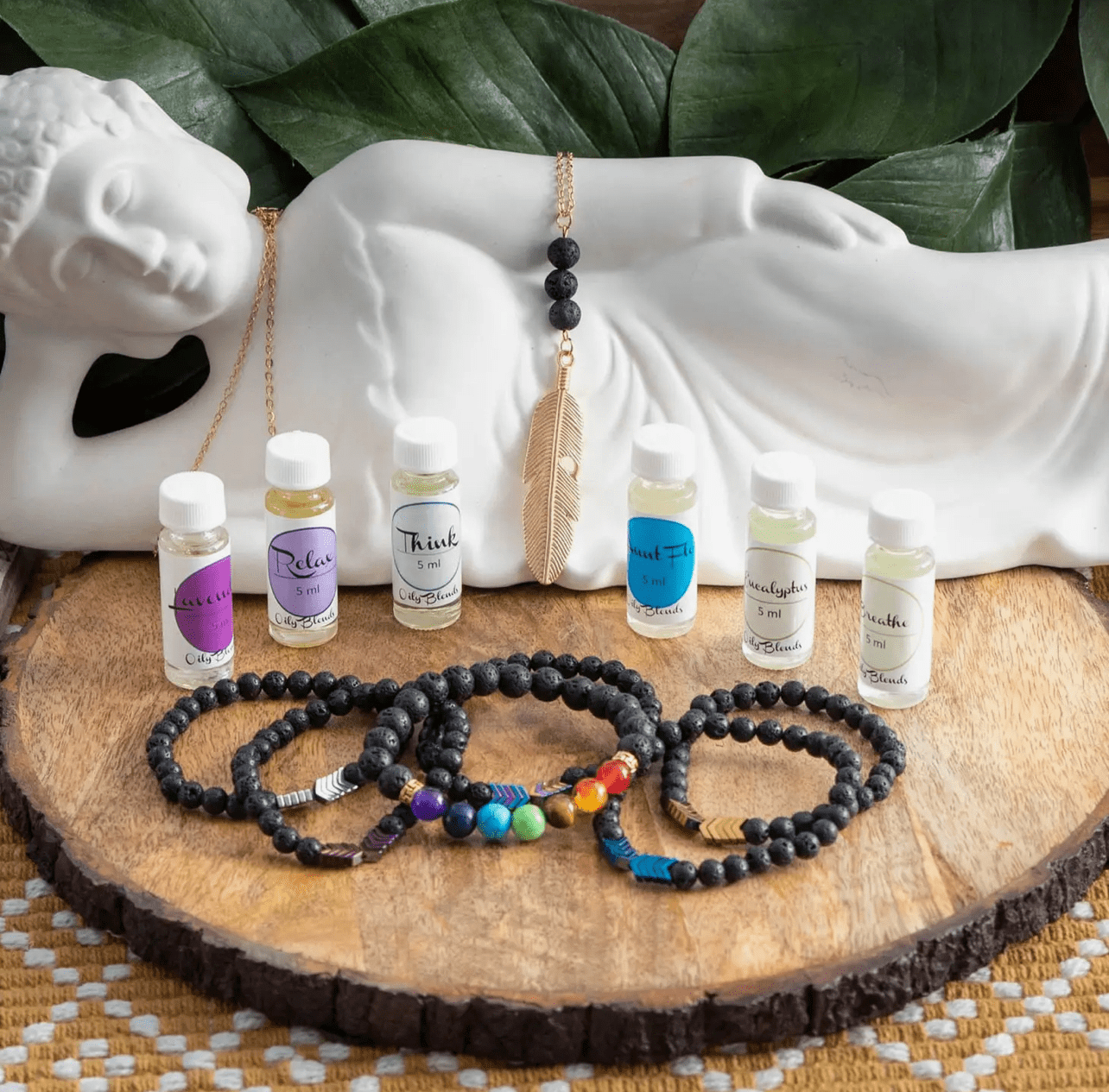 Multi Colored Lava Stone Diffuser Bracelets