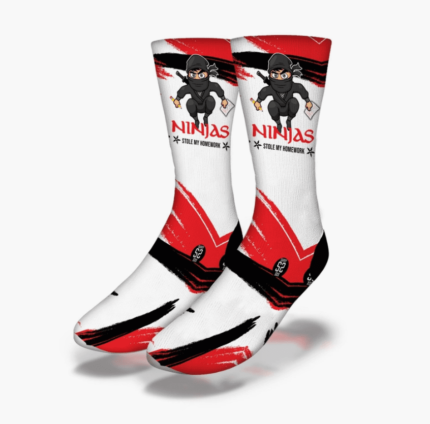 Ninja Homework Socks