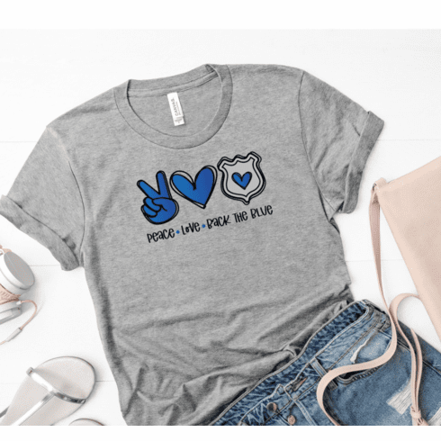 Peace Love Back The Blue T-Shirt