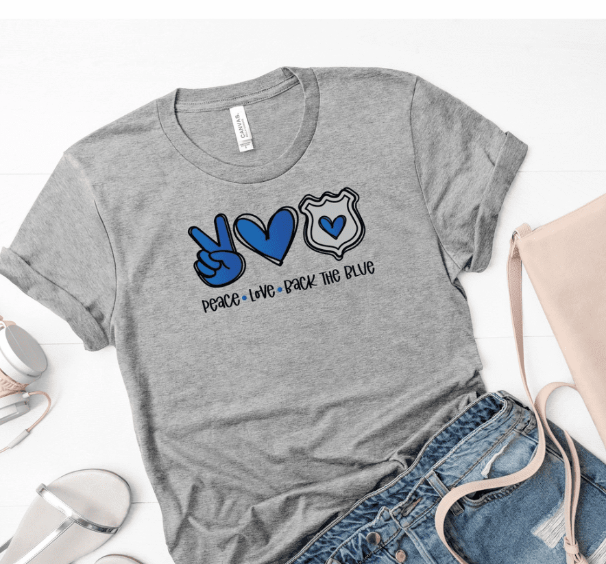 Peace Love Back The Blue T-Shirt
