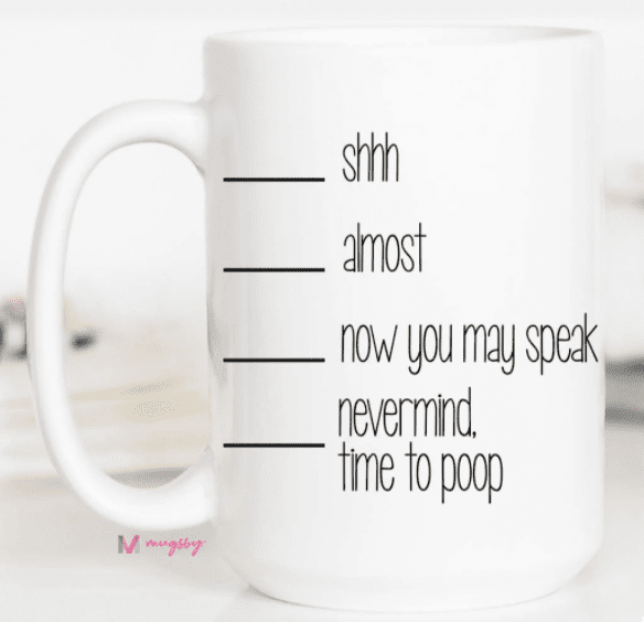 Shhh White Ceramic Mug-15oz.