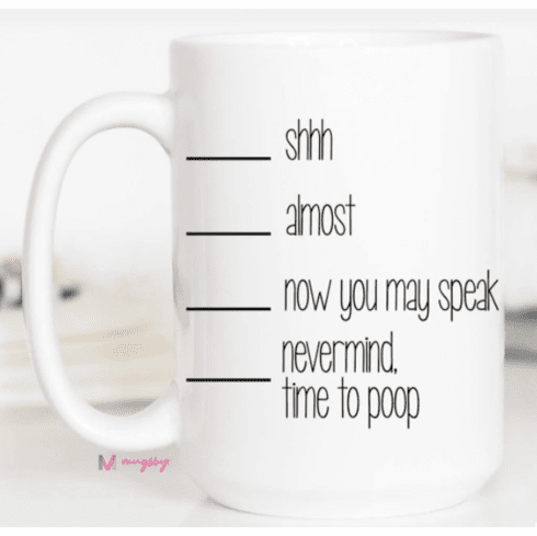 Shhh White Ceramic Mug-15oz.