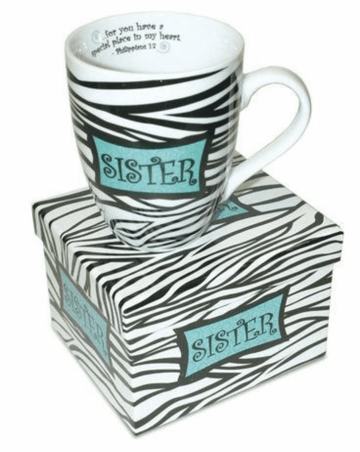 Sisters Zebra Curvy Ceramic Mug