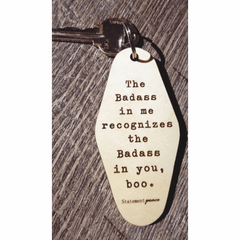 Statement Peace Badass Keychain