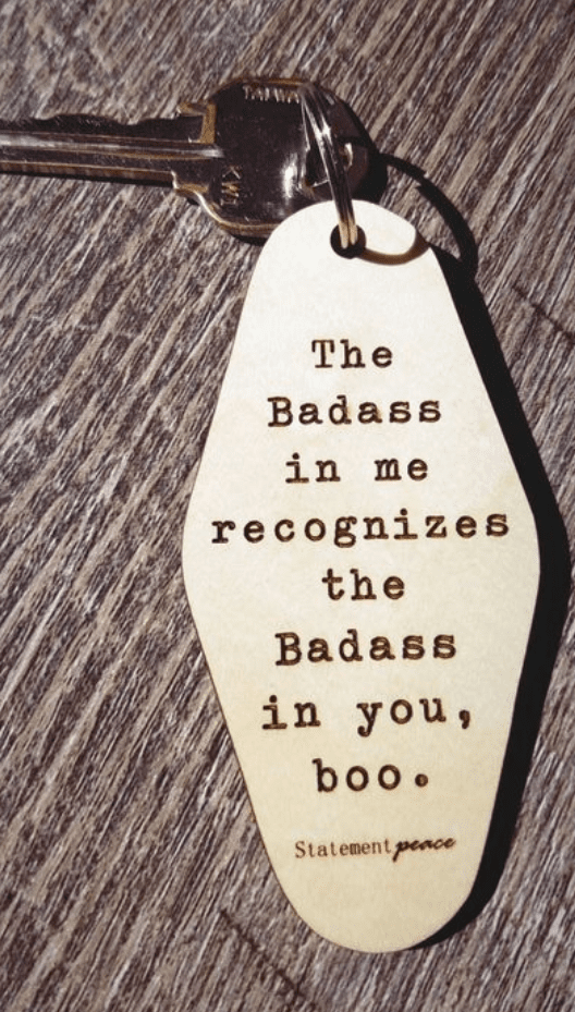 Statement Peace Badass Keychain