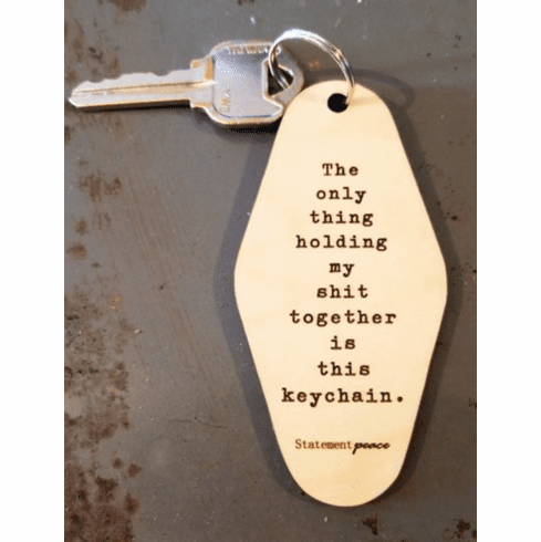 Statement Peace Holding It Together Keychain
