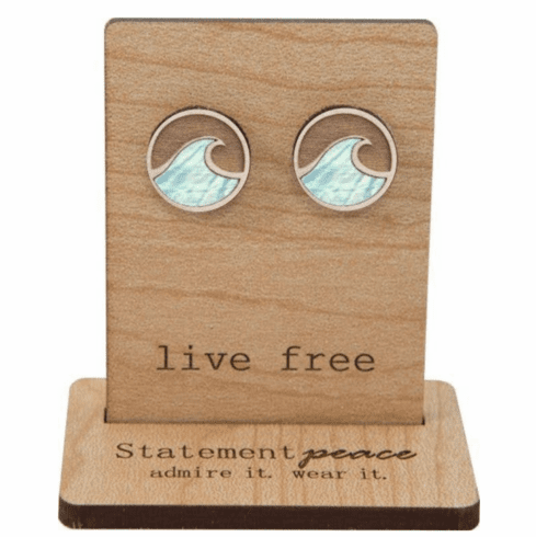 Statement Peace Makin Waves Stud Earrings