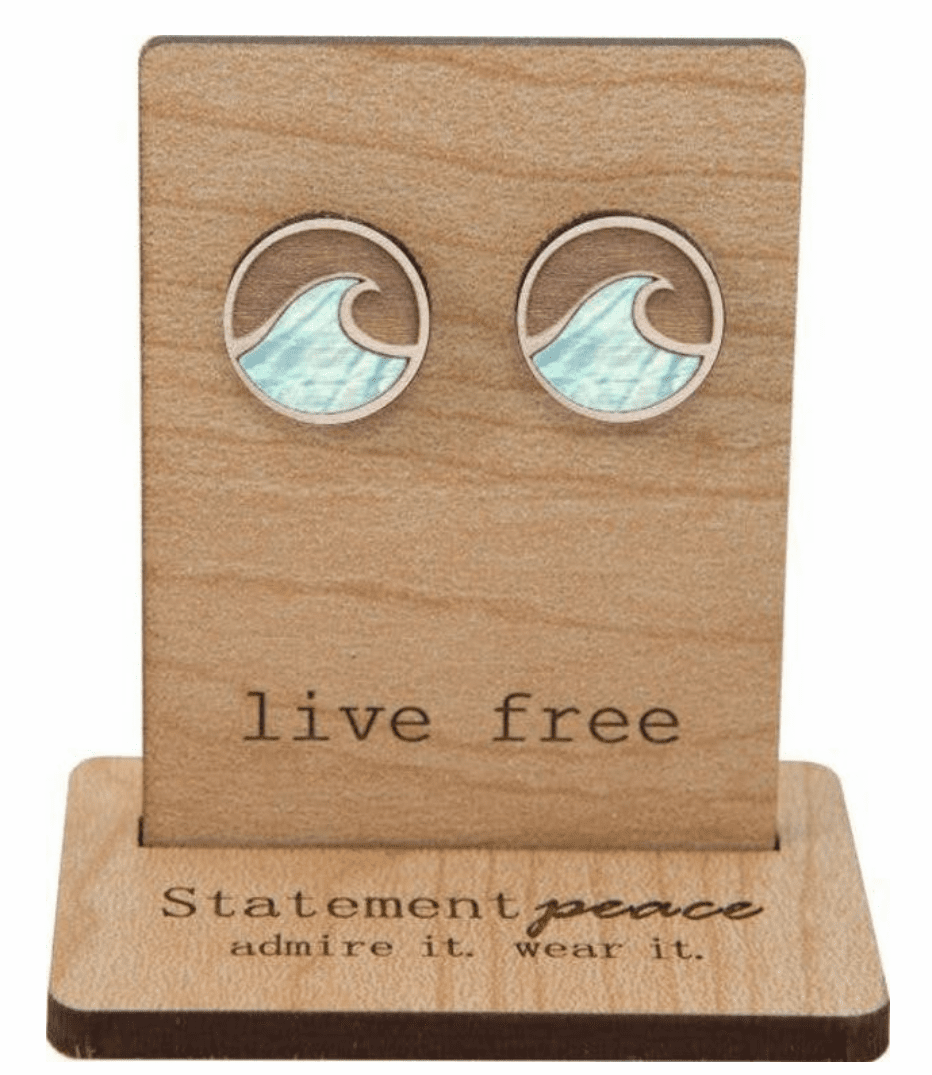 Statement Peace Makin Waves Stud Earrings