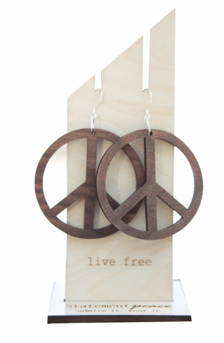 Statement Peace- Peace Hoop Earrings