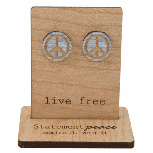 Statement Peace- Peace Stud Earrings