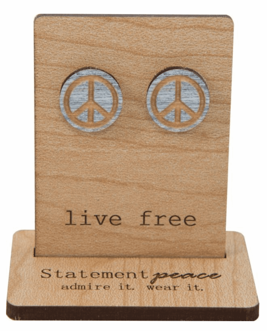 Statement Peace- Peace Stud Earrings