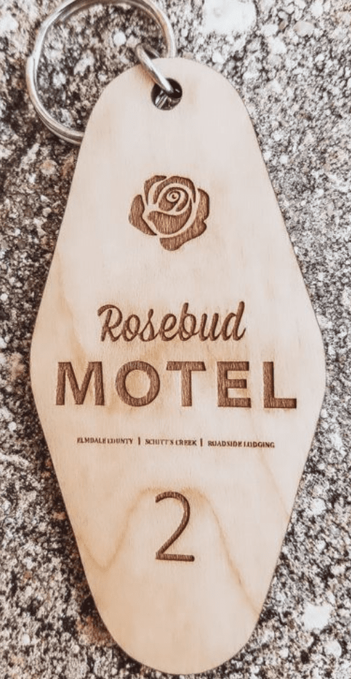 Statement Peace Rosebud Motel Keychain