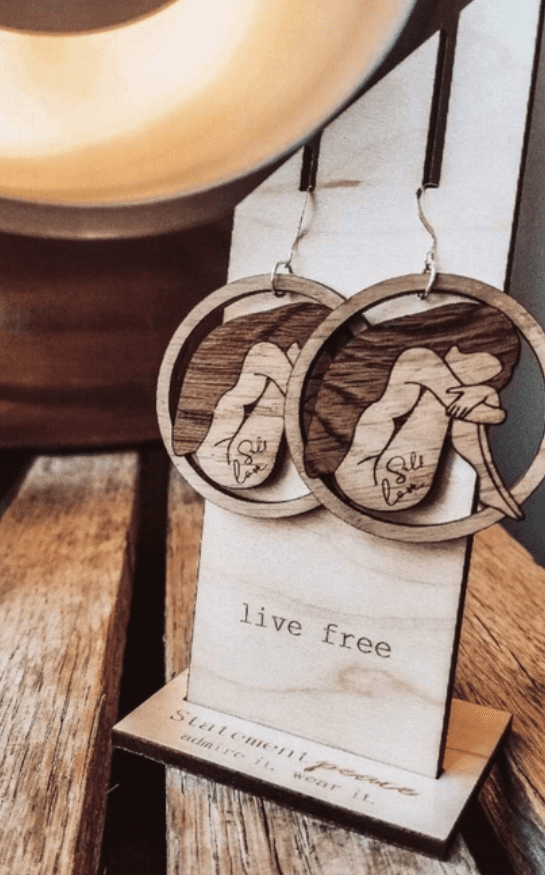 Statement Peace Self Love Earrings
