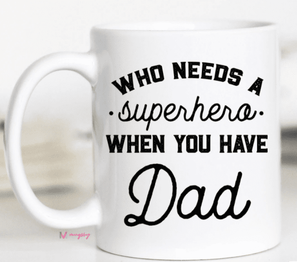 Superhero Dad White Ceramic Mug