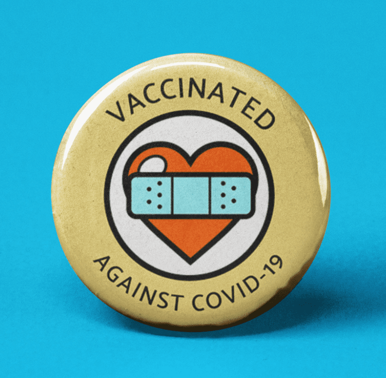 Vaccinated Against Covid-19 Pinback Button