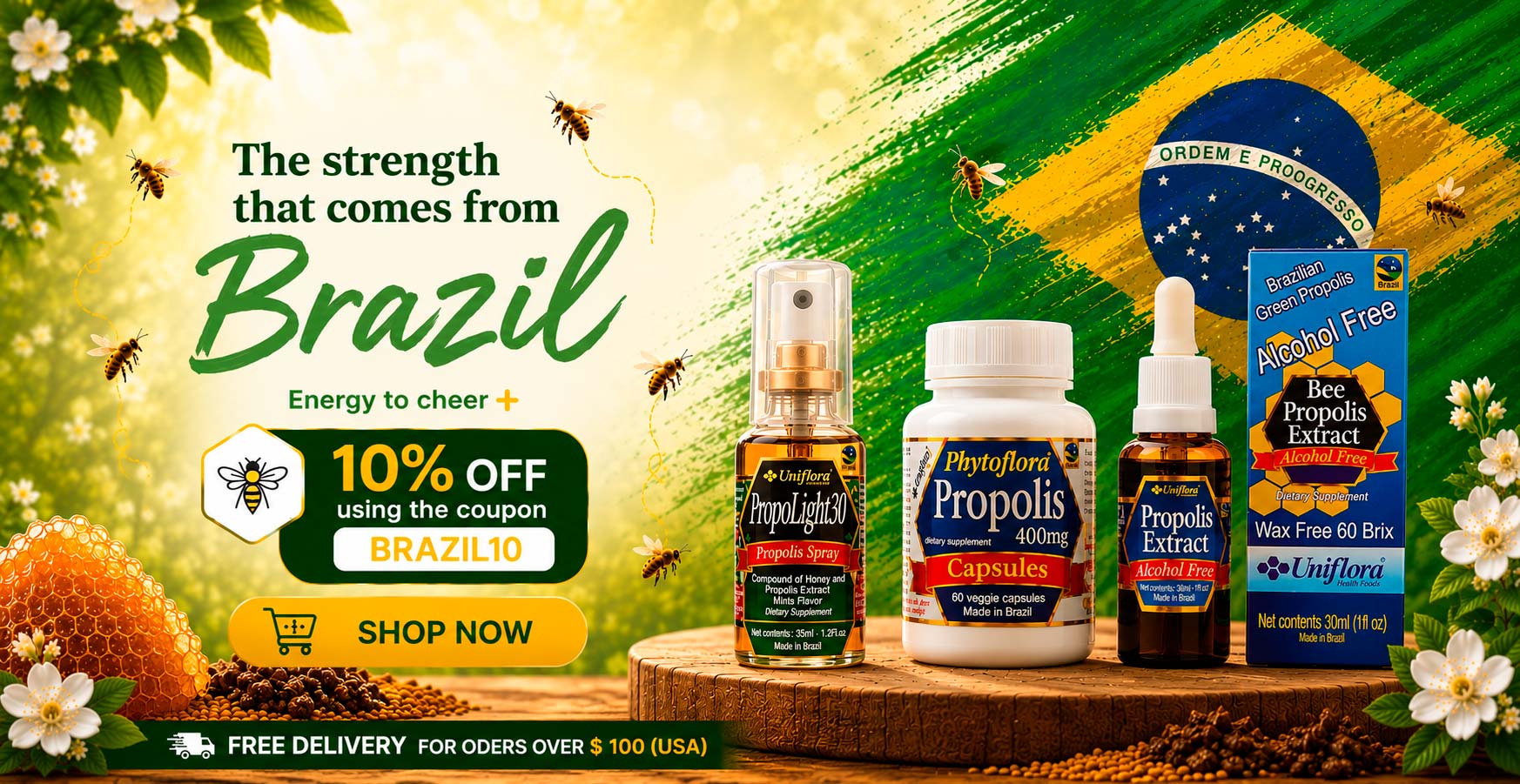 Brazilian Green Bee Propolis Extracts