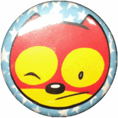 ACTION CAT BUTTON 1&quot; round