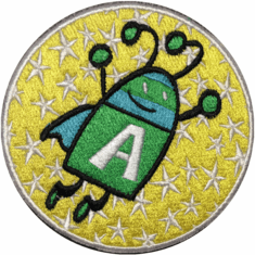 ADVENTURE BUG PATCH 3.5&quot; round iron-on or sew-on