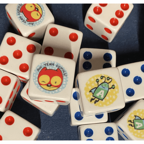 AW YEAH COMICS DICE! (pair)