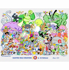 Electric Milk Creations 1994 Character Poster 17x22 in.