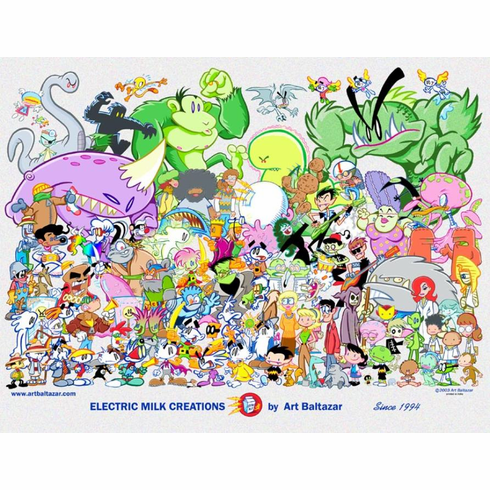 Electric Milk Creations 1994 Character Poster 17x22 in.
