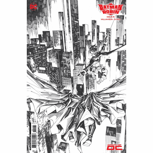 Batman And Robin # 1 (Incentive B&W Sketch Variant)