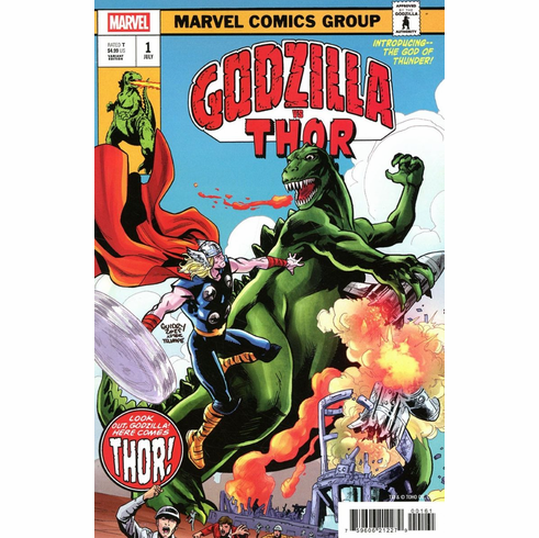 Godzilla vs Thor # 1 (Godzilla King Of The Monsters Homage Variant)