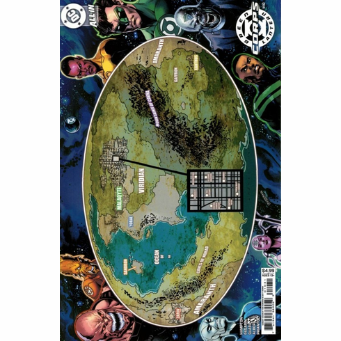 Green Lantern Corps # 10 (Map Of Oa Variant)
