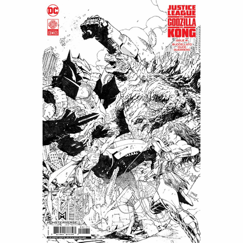 Justice League Vs. Godzilla Vs. Kong # 1 (Incentive B&W Variant)