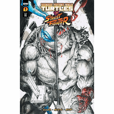 Teenage Mutant Ninja Turtles Vs. Street Fighter # 1 (Incentive B&W Variant)