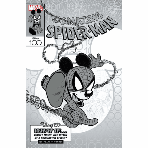 The Amazing Spider-Man # 35 (Incentive B&W Disney 100th Anniversary Variant)